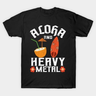 Aloha And Heavy Metal Funny Death Metal T-Shirt